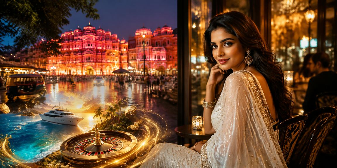 Modern Indian casino app with traditional attire